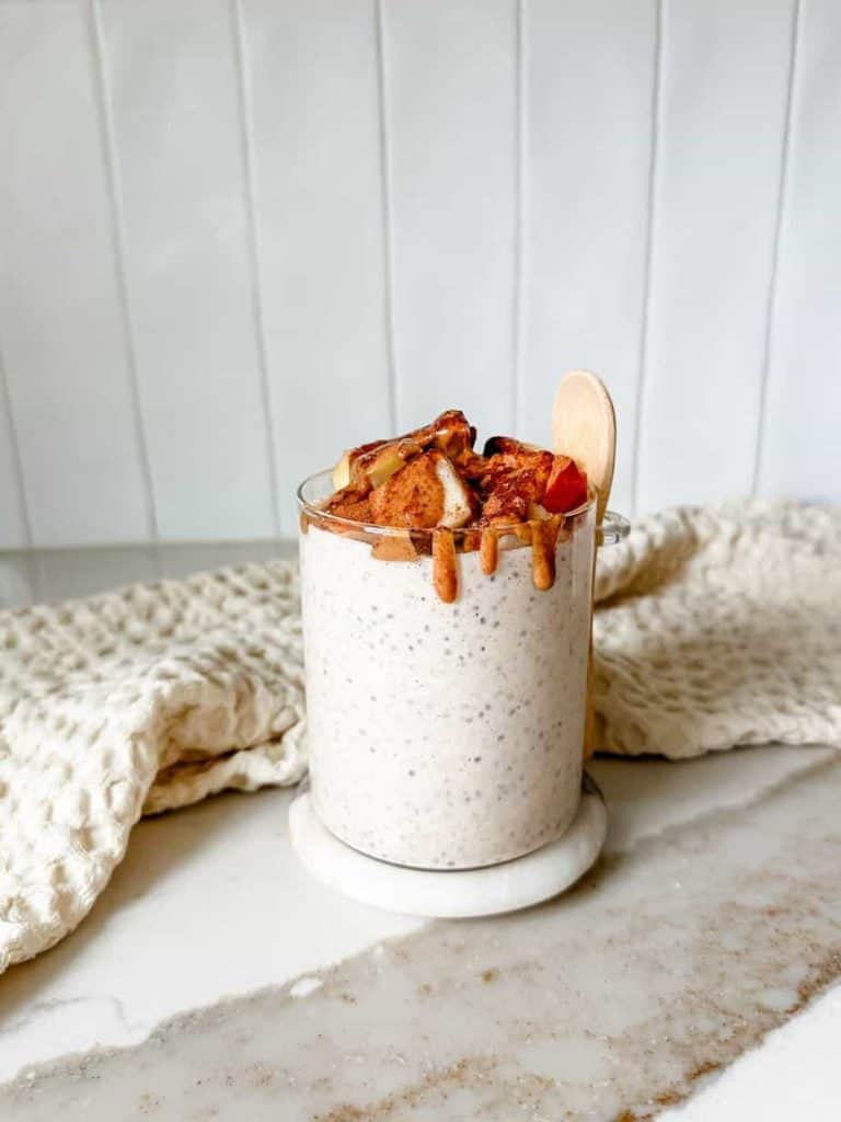 apple and cottage cheese overnight oats