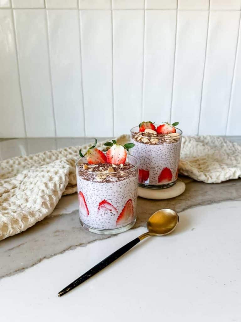 chia seed pudding with cottage cheese